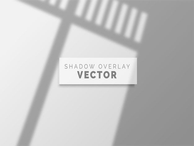 Realistic shadow overlay vector on clean wall