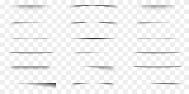 realistic shadow template collection in a transparent background set of realistic round shadow and shadow effect realistic shadows for poster business card banner