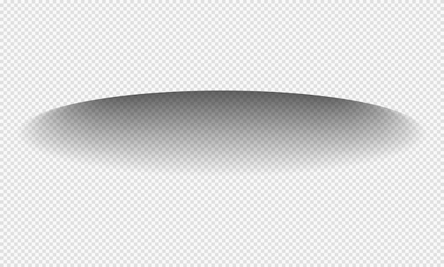 Realistic shadow with soft edges Vector shadow effect Transparent oval shadow