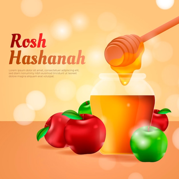 Vector realistic shana tova