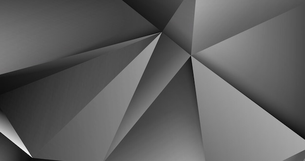 Realistic silver background abstract geometric rumpled triangular style