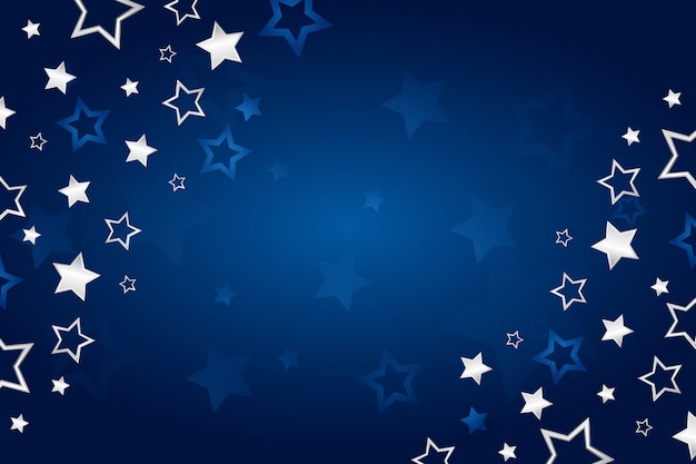 Realistic silver stars background