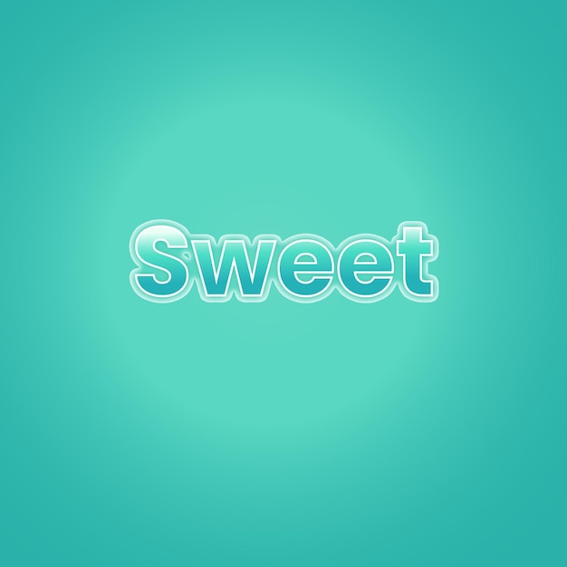 Realistic Simple Sweet Editable Text Effect Design Premium Vector