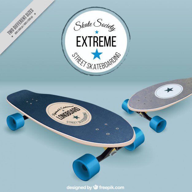 Skateboard sfondo realistico