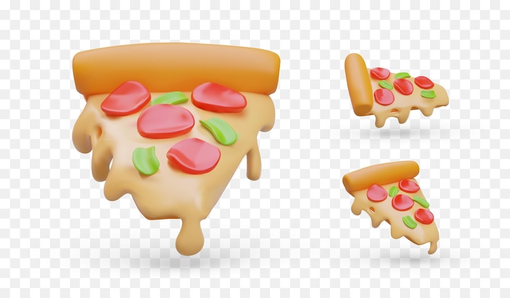 Vector realistic slice of pizza with sausage oregano and melted cheese pepperoni pizza