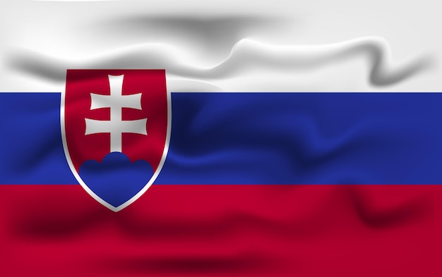 Realistic slovakia vector flag design