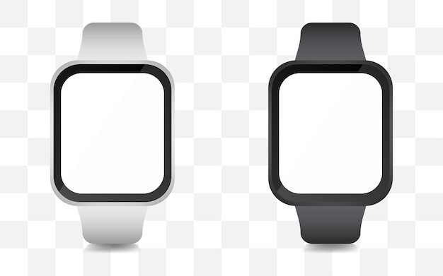 Realistic smart watch mockup vector illustration watches set template on white background eps 10