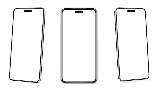 Vector realistic smartphone blank screen mockup