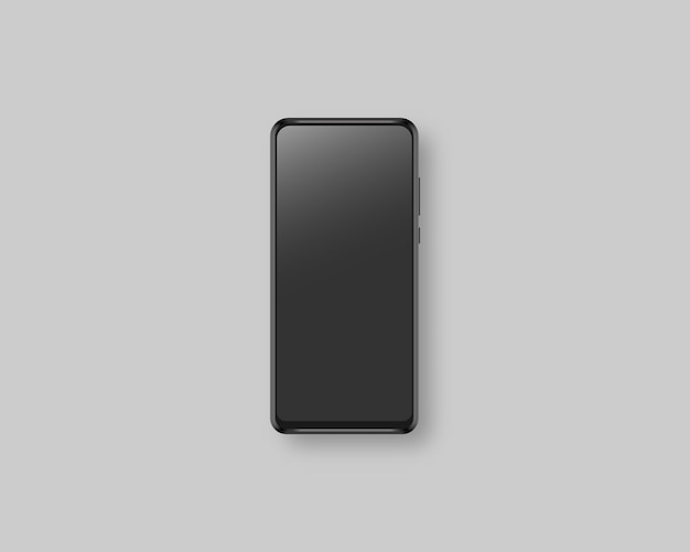 Realistic smartphone display . modern smartphone with blank screen. realistic  illustration.