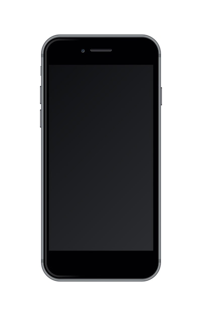 Vector realistic smartphone isolated on white background.