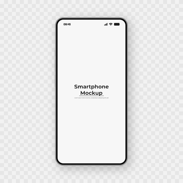 realistic smartphone mockup in front view