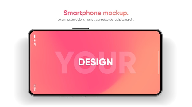 リアルなスマートフォンのモックアップ 携帯電話のベクトル 白い背景に隔離されたデバイスフロント