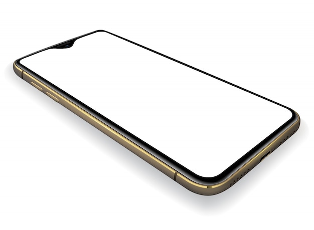 Schermo trasparente di mockup realistico smartphone