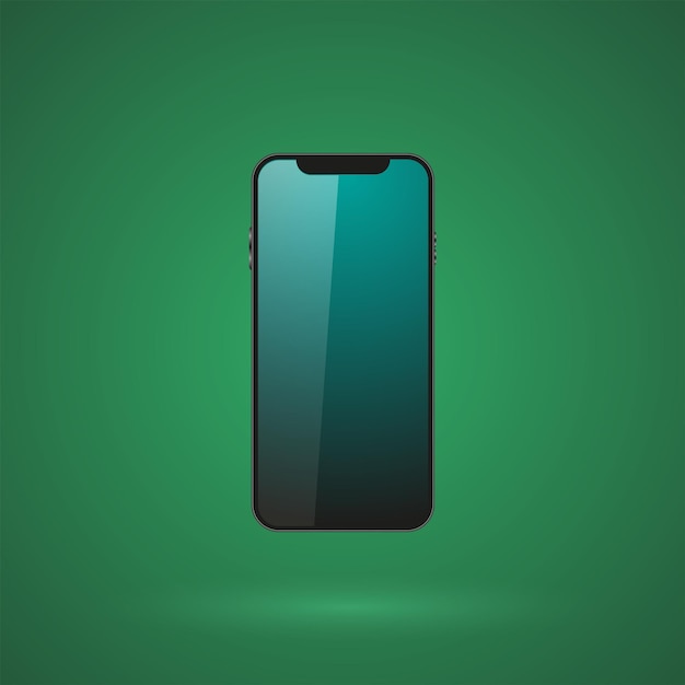 Realistic smartphone vector mockup with screen