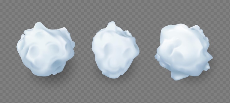 Vector realistic snow spheres snowballs collection