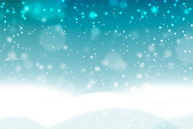 Vector realistic snowfall background concept