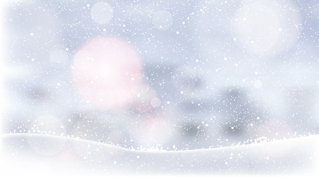 Vector realistic snowfall wallpaper