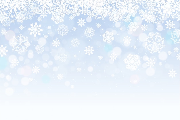 Realistic snowflake border