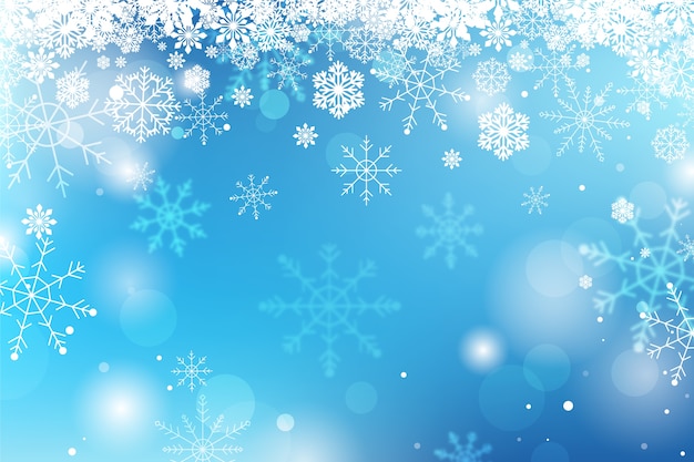 Vector realistic snowflake border