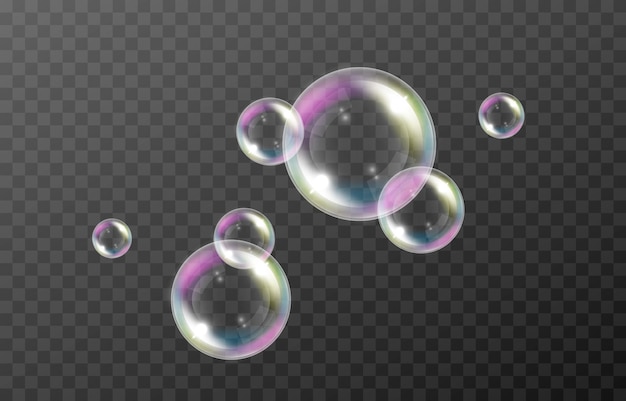 Vector realistic soap bubble.