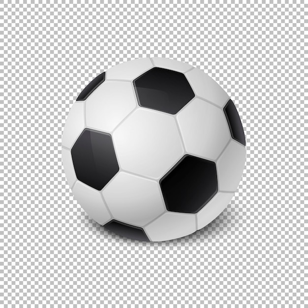 Realistic soccer ball icon closeup isolated