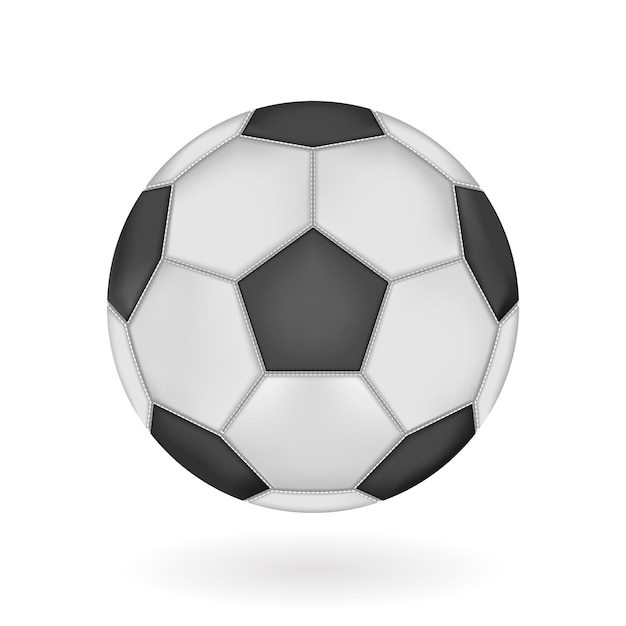 Vector realistic soccer ball isolated on white background vector illustration