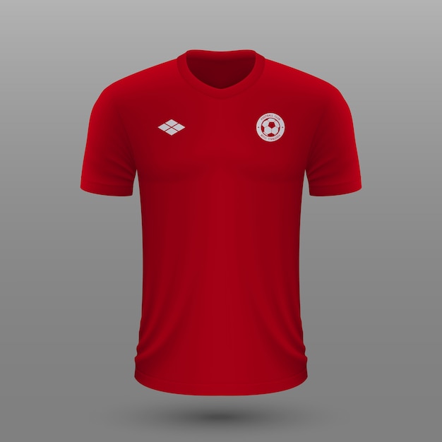 Realistic soccer jersey of Norway