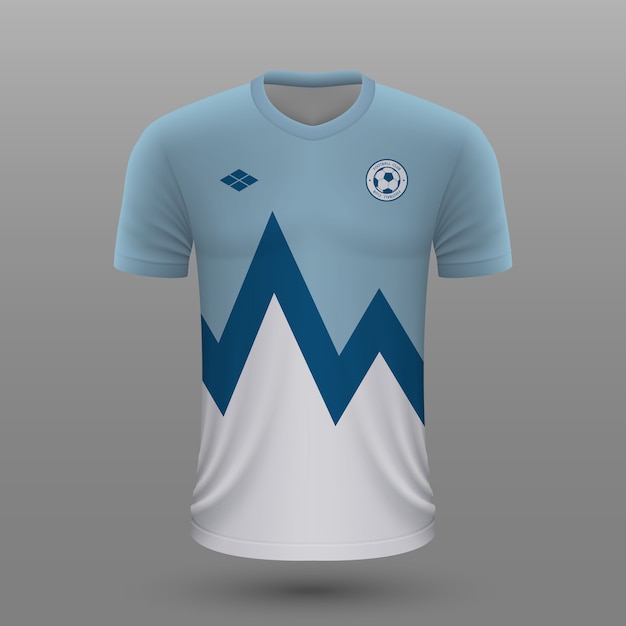 Maglia da calcio realistica della slovenia