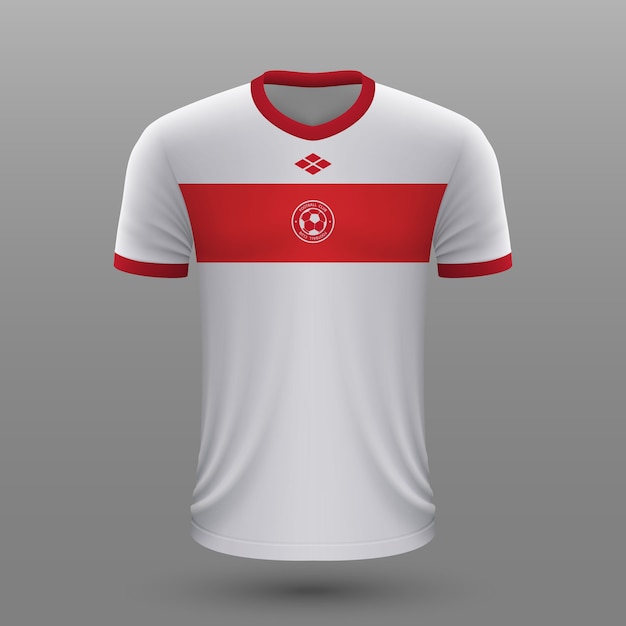 Maglia da calcio realistica della turchia