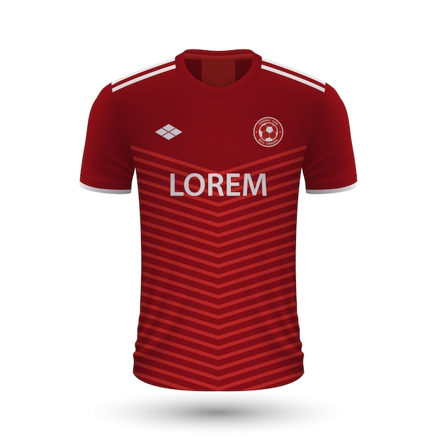 Realistic soccer shirt 2022, jersey template for football kit.