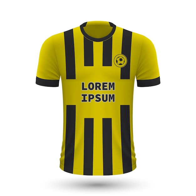 Vector realistic soccer shirt borussia dortmund