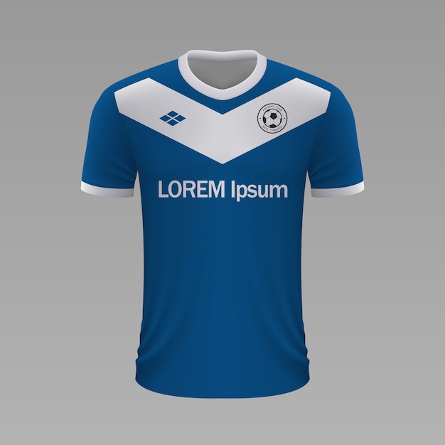 Maglia da calcio realistica brescia, modello di maglia per kit da calcio