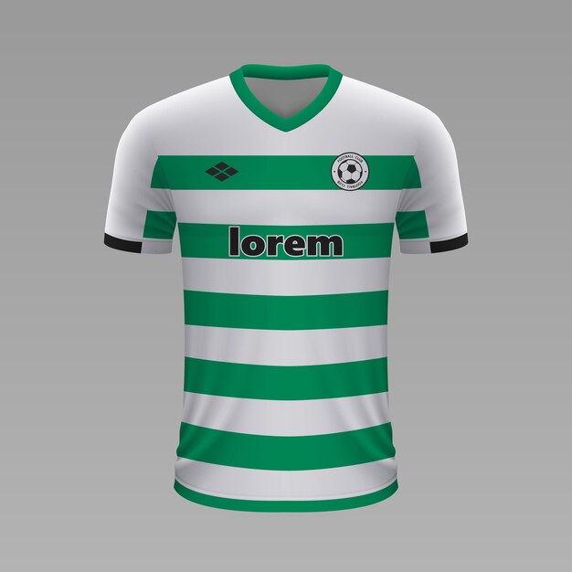 Realistic soccer shirt Celtic, jersey template for football kit