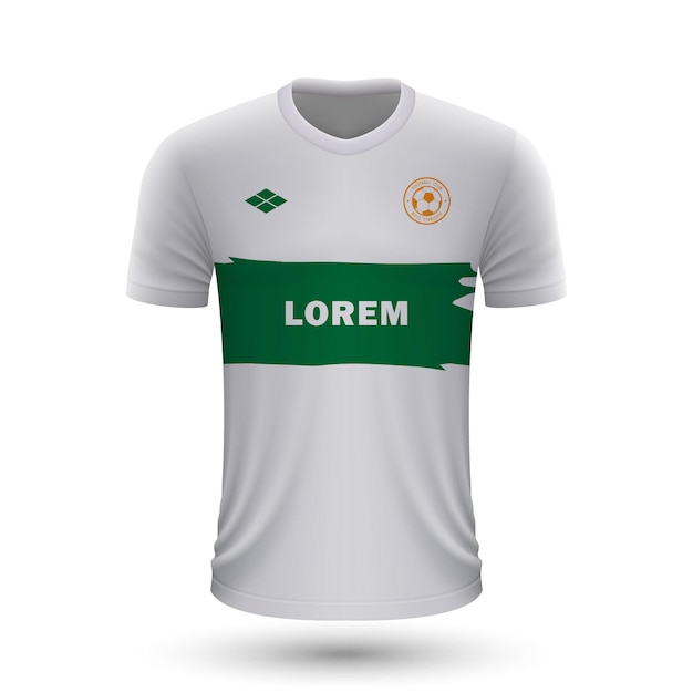 Realistic soccer shirt Elche 2022, jersey template for football