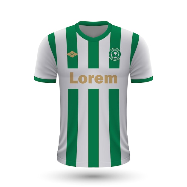 Realistic soccer shirt Ferencvaros 2022, jersey template for foo