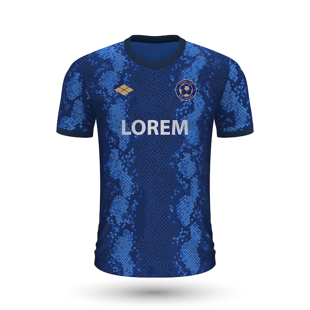 Realistic soccer shirt Inter 2022, jersey template for football