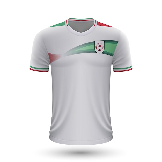 Realistic soccer shirt of Iran