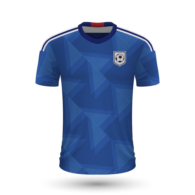 Realistic soccer shirt of japan