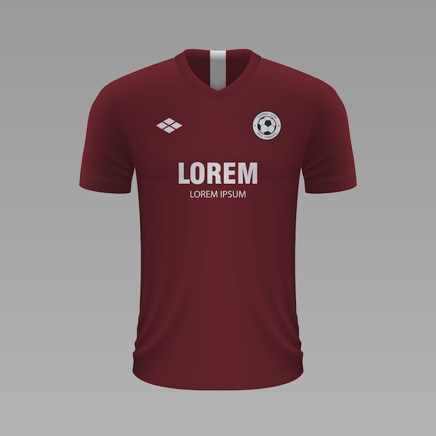 Realistic soccer shirt Metz, jersey template for football kit.