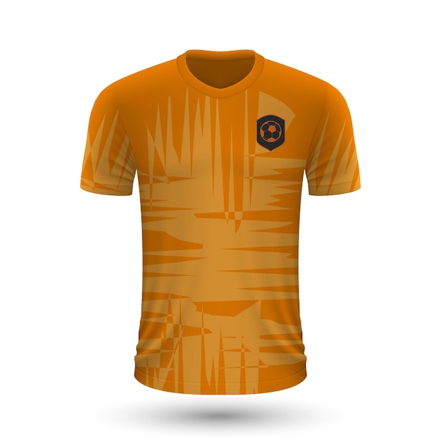 Realistic soccer shirt of Netherlands