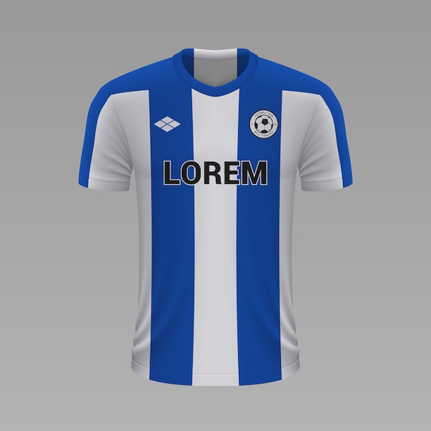 Реалистичная футбольная футболка Порту, шаблон джерси для футбольной формы