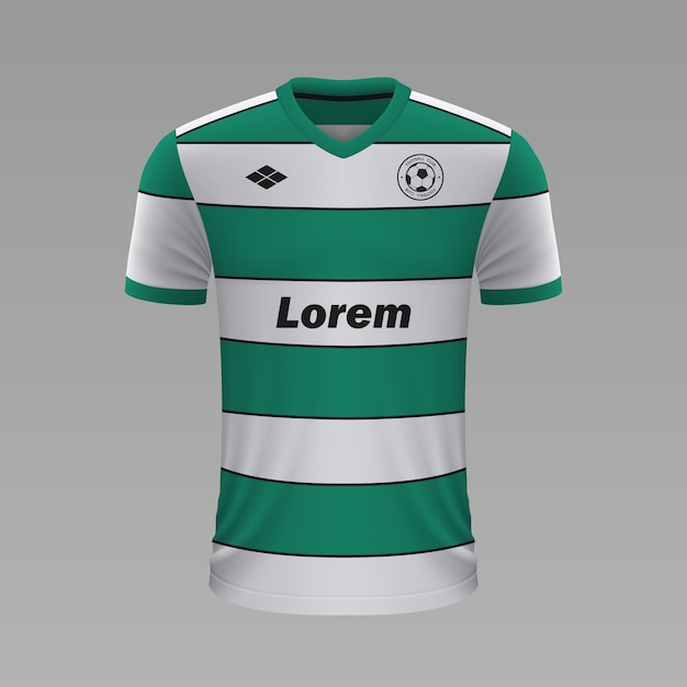 Realistic soccer shirt Santos Laguna, jersey template for football kit