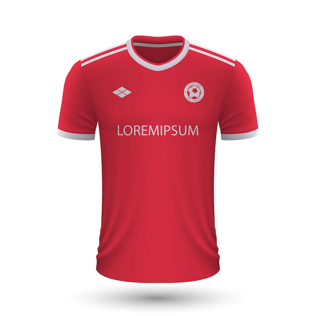 Realistic soccer shirt union berlin 2022, jersey template for fo