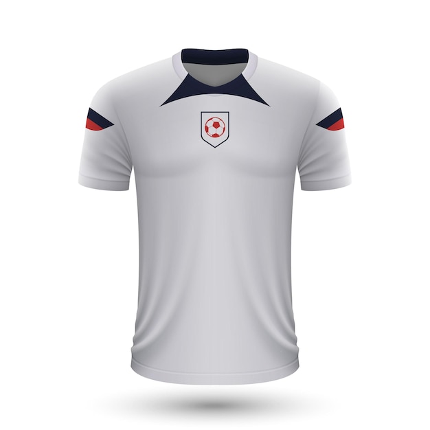 Realistic soccer shirt of United States