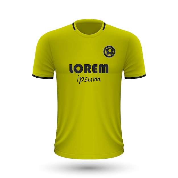 Vector realistic soccer shirt villareal