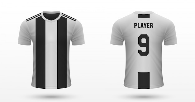 Vettore maglia da calcio realistica