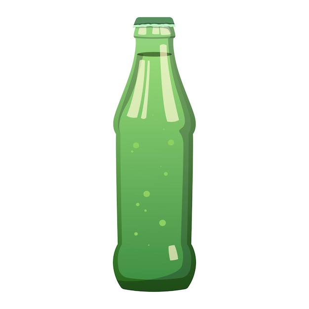 Realistic soda water bottle isolated on white background Vector illustration