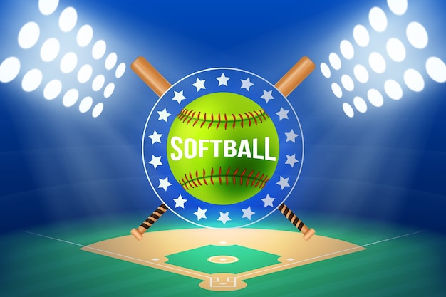 Vector realistic softball background