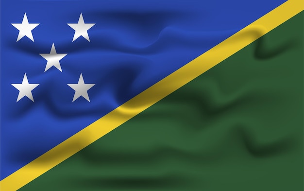 Realistic solomon islands vector flag design