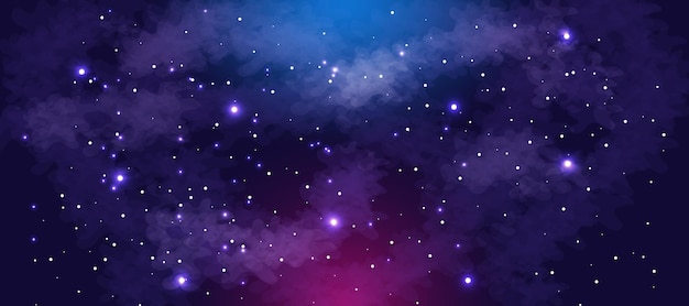 Vector realistic space galaxy background